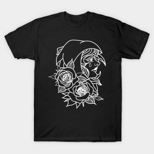 Woman in Black T-Shirt